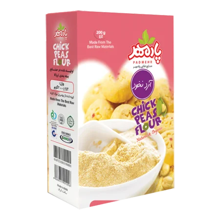 Chickpea flour آرد نخود پادمهر تهیه شده از بهترین دانه های نخود از دل طبیعت در بسته بندی عالی