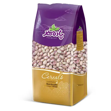 لوبیا چیتی بسته بندی شده پادمهر، محصولی ایرانی و باکیفیت، سورت‌شده با دستگاه و بسته‌بندی سلفونی بهداشتی؛ دانه‌های تازه، خوش‌پخت و مناسب غذاهای سنتی ایرانی.